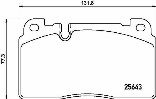 BREMBO P85133 Brake Pad Set, disc brake for AUDI