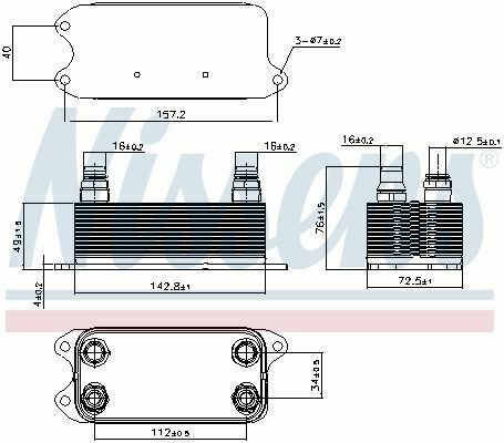 NISSENS 90909 Oil Cooler, automatic transmission for MERCEDES-BENZ