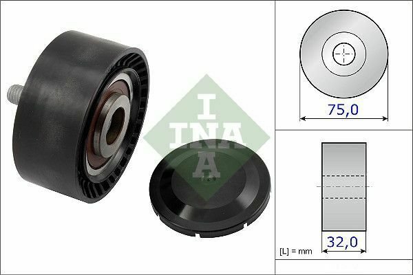 INA 532 0722 10 Deflection/Guide Pulley, v-ribbed belt for BMW