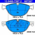 ATE 13.0460-7267.2 Brake Pad Set, disc brake for BMW
