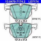 ATE 13.0470-7174.2 Brake Pad Set, disc brake for BMW