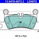 ATE 13.0470-4872.2 Brake Pad Set, disc brake for PORSCHE, VW
