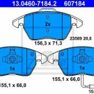 ATE 13.0460-7184.2 Brake Pad Set, disc brake for AUDI, SEAT, SKODA, VW
