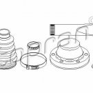 TOPRAN 110969 Bellow Set, drive shaft for AUDI, PORSCHE, VW