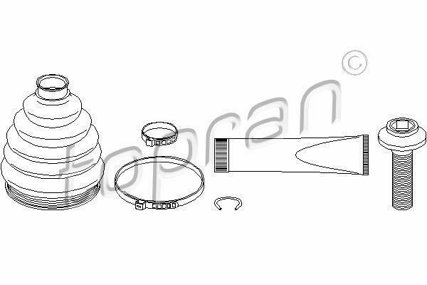 TOPRAN 113005 Bellow Set, drive shaft for AUDI