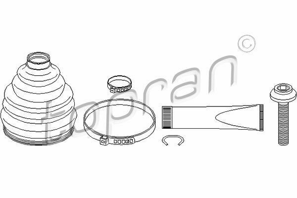 TOPRAN 111683 Bellow Set, drive shaft for AUDI, SEAT