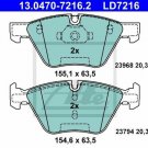 ATE 13.0470-7216.2 Brake Pad Set, disc brake for BMW