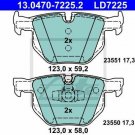 ATE 13.0470-7225.2 Brake Pad Set, disc brake for BMW