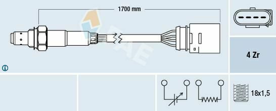 FAE 77147 Lambda Sensor for SEAT, VW