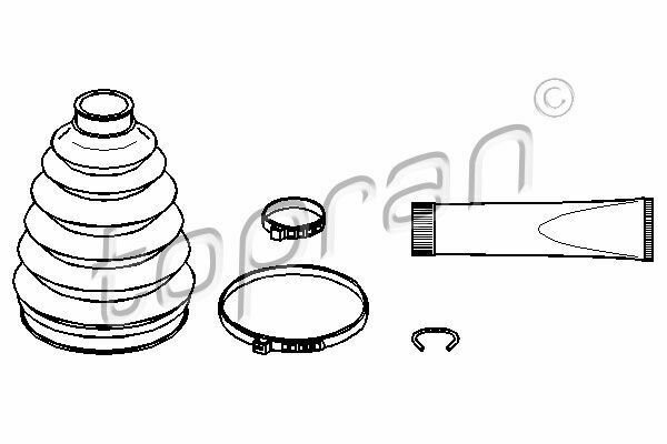TOPRAN 110216 Bellow Set, drive shaft for VW