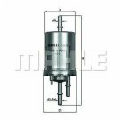 MAHLE KL 156/3 Fuel filter for AUDI, SEAT, SKODA, VW