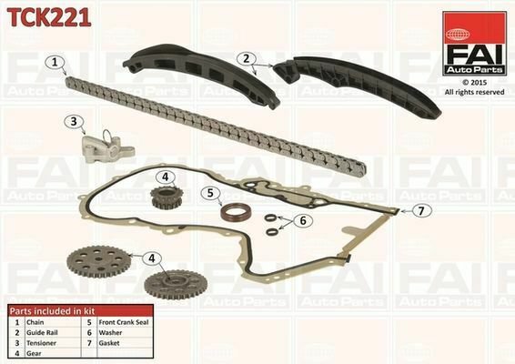 FAI AUTOPARTS TCK221 Timing Chain Kit for VW