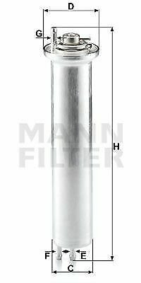 MANN WK532 Fuel filter for ALPINA, BMW