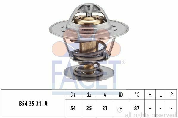 FACET 7.8223S Thermostat, coolant for AUDI, FORD, SEAT, SKODA, VW