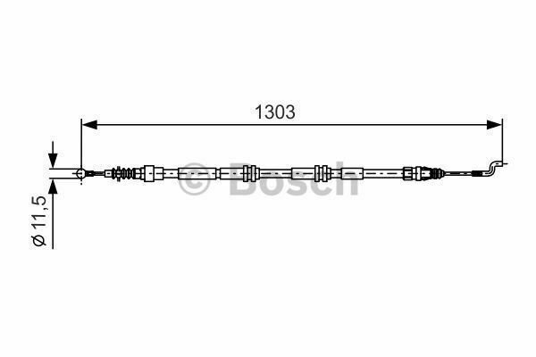 BOSCH 1987477260 Cable, parking brake for VW