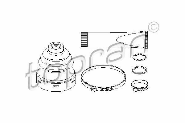 TOPRAN 111682 Bellow Set, drive shaft for AUDI