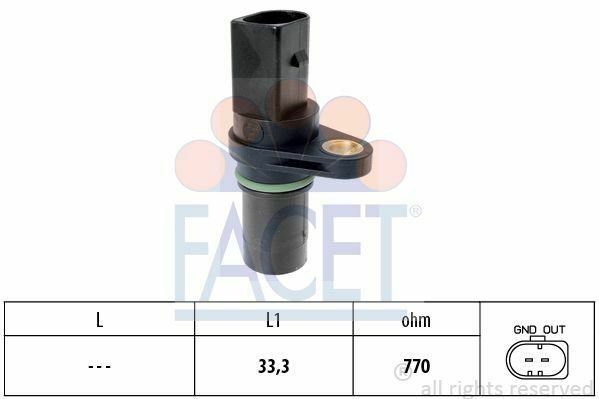 FACET 9.0640 Sensor, crankshaft pulse for AUDI, SEAT, SKODA, VW