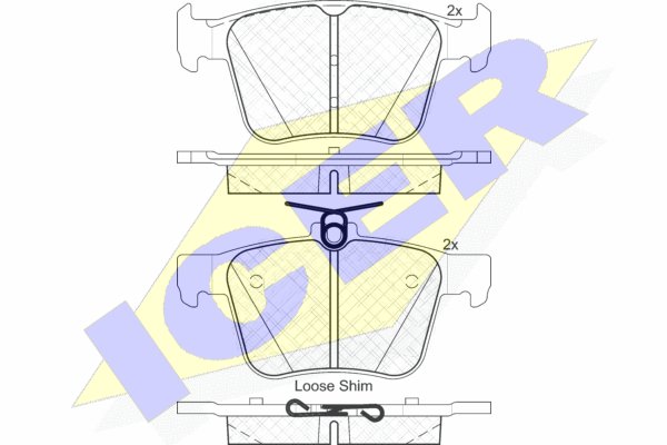 ICER 182098 Brake Pad Set, disc brake for AUDI, CUPRA, SEAT, SKODA, VW