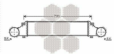 VAN WEZEL 30004354 Intercooler, charger for MERCEDES-BENZ