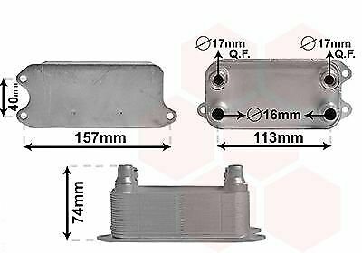 VAN WEZEL 30013702 Oil Cooler, engine oil for MERCEDES-BENZ