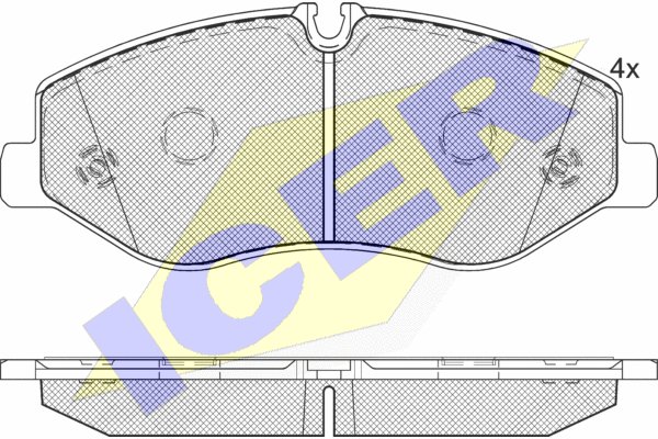 ICER 142191 Brake Pad Set, disc brake for MERCEDES-BENZ