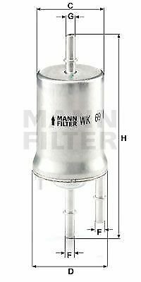 MANN WK69 Fuel filter for AUDI, KTM, SEAT, SKODA, VW