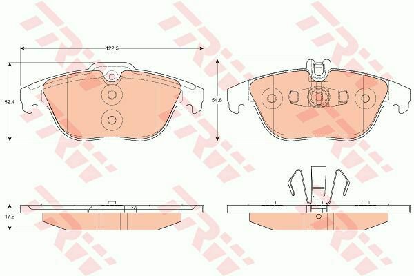 TRW GDB2051 Brake Pad Set, disc brake for MERCEDES-BENZ