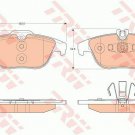 TRW GDB2051 Brake Pad Set, disc brake for MERCEDES-BENZ