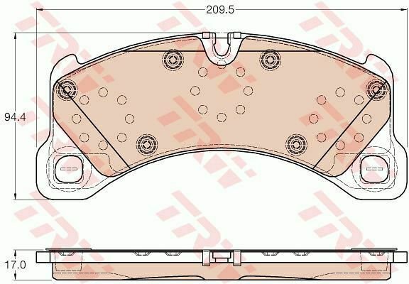 TRW GDB2004 Brake Pad Set, disc brake for PORSCHE