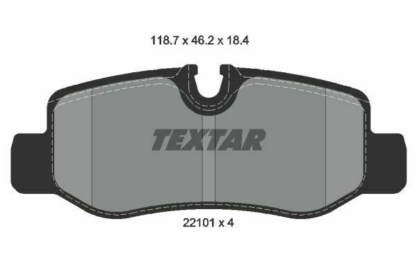 TEXTAR 2210101 Brake Pad Set, disc brake for MERCEDES-BENZ