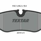 TEXTAR 2210101 Brake Pad Set, disc brake for MERCEDES-BENZ