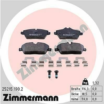 ZIMMERMANN 25215.190.2 Brake Pad Set, disc brake for MERCEDES-BENZ