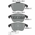 TEXTAR 2433301 Brake Pad Set, disc brake for AUDI, SEAT, VW