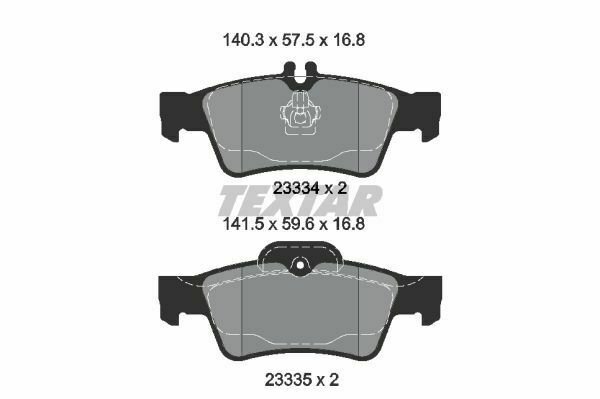 TEXTAR 2333403 Brake Pad Set, disc brake for MERCEDES-BENZ