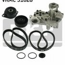 SKF VKMC 31028 Water Pump + V-Ribbed Belt Kit for SEAT, VW