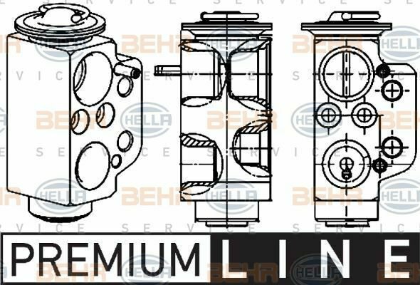 HELLA 8UW351234-471 Expansion Valve, air conditioning for VW