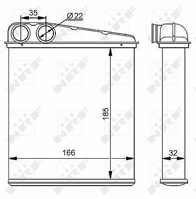 NRF 54276 Heat Exchanger, interior heating for MERCEDES-BENZ, MINI