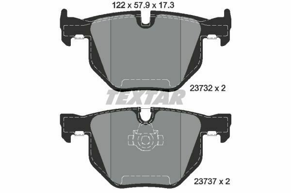 TEXTAR 2373201 Brake Pad Set, disc brake for BMW