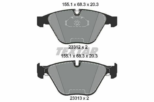 TEXTAR 2331211 Brake Pad Set, disc brake for BMW