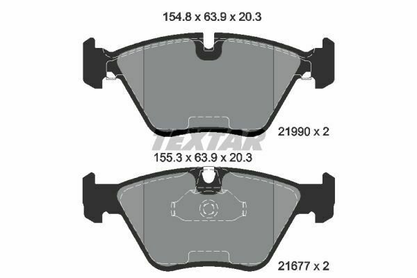 TEXTAR 2199003 Brake Pad Set, disc brake for BMW