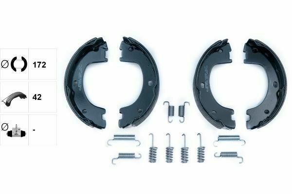 TEXTAR 91069000 Brake Shoe Set, parking brake for MERCEDES-BENZ, VW