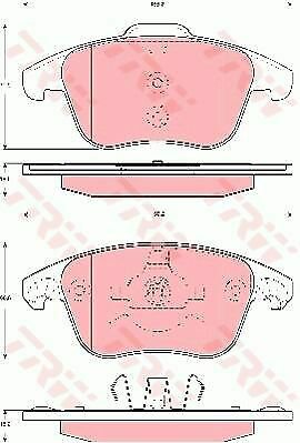 TRW GDB1691 Brake Pad Set, disc brake for CITRO&Atilde;�N, DS, PEUGEOT