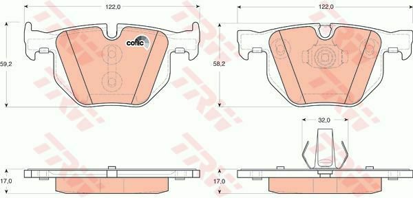 TRW GDB1730 Brake Pad Set, disc brake for BMW