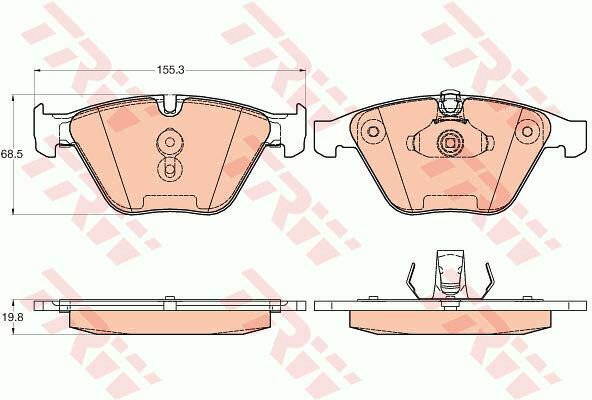 TRW GDB2021 Brake Pad Set, disc brake for BMW