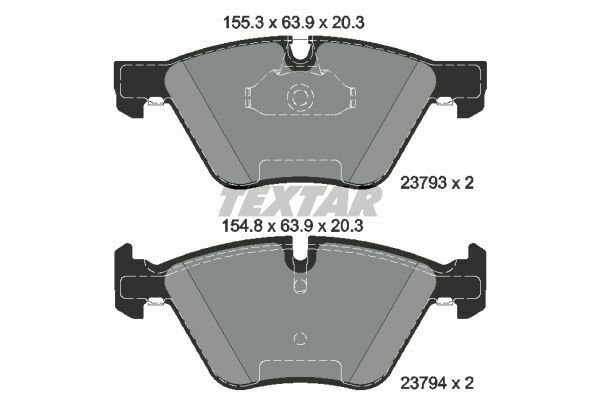 TEXTAR 2379301 Brake Pad Set, disc brake for BMW