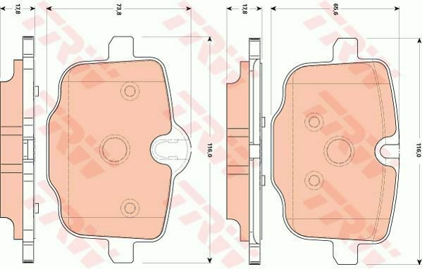 TRW GDB1869 Brake Pad Set, disc brake for BMW