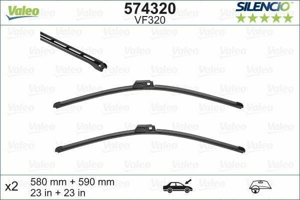 VALEO 574320 Wiper Blade for AUDI