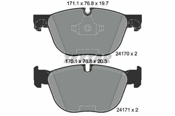 TEXTAR 2417001 Brake Pad Set, disc brake for BMW