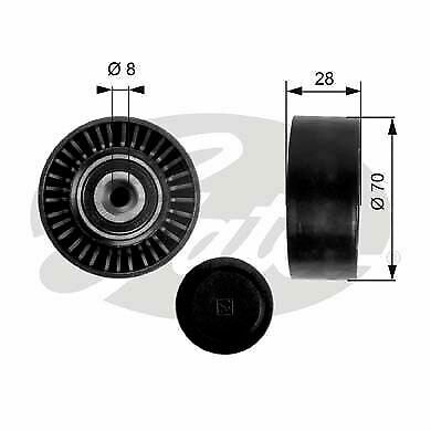 GATES T36248 Deflection/Guide Pulley, v-ribbed belt for AUDI, SEAT, VW