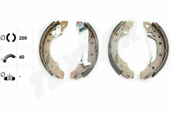 TEXTAR 91044700 Brake Shoe Set for AUDI, SEAT, SKODA, VW